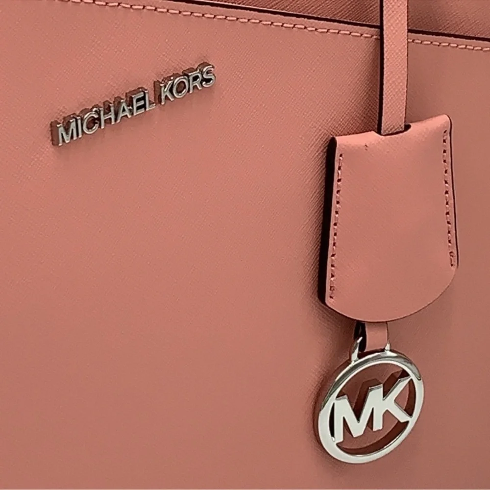 MICHAEL KORS Jet Set Large X Chain Saffiano Leather Shoulder Tote PRIMROSE NWT
